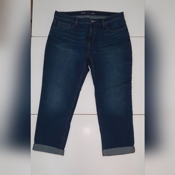 Old Navy Mid-rise Boyfriend Straight Jeans Women's Size 14 Petite - Picture 2 of 8
